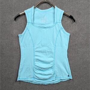 Neon Buddha Tank Top Womens Small Lux Leisure Yoga Sky Pullover Ruched